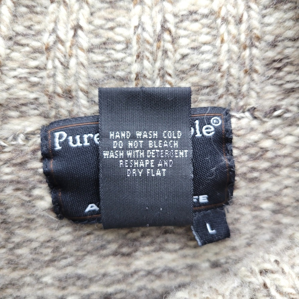 Lambswool Alpaca Yak Wool Hiking Sweater Outdoor Winter Warm Pullover Vintage - Picture 7 of 9